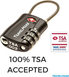 6 Pack TSA Approved Travel Combination Cable Luggage Locks - Image 3