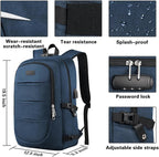 AMBOR 15.6-17.3 Inch Laptop Backpack, Anti Theft Business Travel Backpack - Image 6