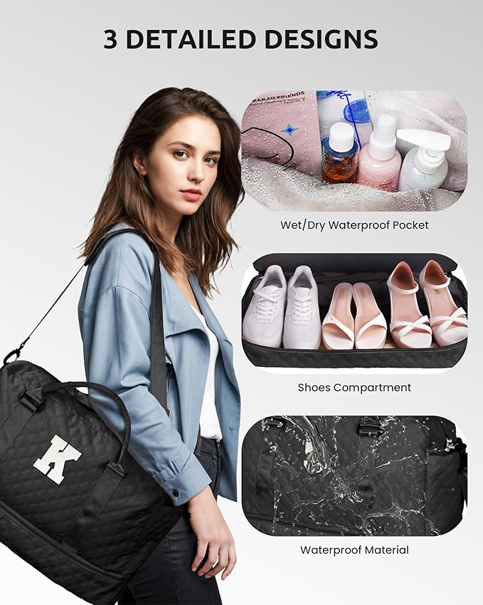 Teacher Appreciation Gifts for Women-Initial Duffle Bag - Image 6