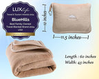 BlueHills Premium Soft Travel Blanket Pillow Airplane Blanket Packed in Soft - Image 3