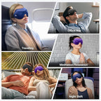 100% Blackout Eye Masks for Sleep: 3D Contoured Zero Eye Pressure Sleeping Mask - Image 8