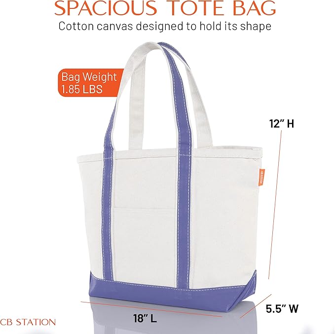 CB STATION Medium Classic Canvas Tote Bag - Image 4