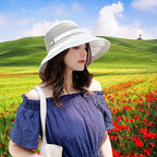 Women Wide Brim Sun Hats Metal Wired Edge Summer UV Protection Beach Fishing Hat - Image 9