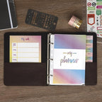 Samsill Vintage Leather Mini 3 Ring Binder 1 Inch Round Ring, 5.5 x 8.5 Inch - Image 2