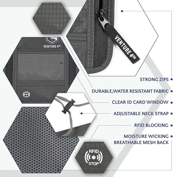 VENTURE 4TH Passport Holder Neck Wallet - Image 4
