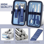Aceoce Travel Manicure Set Mens Grooming Kit Stainless Steel Nail Clippers Nail - Image 2
