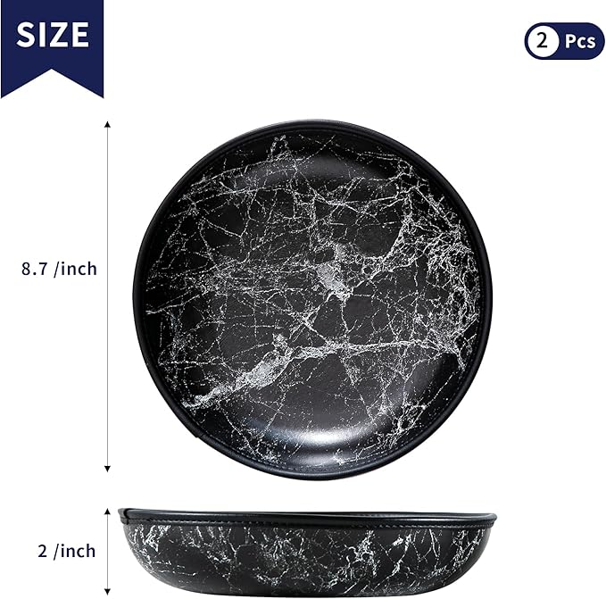 2025 Improved Design Round Marbled Leather Valet Tray Organizer Set of 2 - Image 5