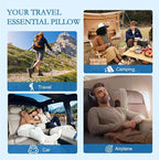 YOUR MOON Memory Foam Travel Pillow, Pure Cotton Cover, Compressible Camping - Image 7