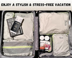 6 Set/3 Set Ultralight Compression Packing Cubes, Suitcase and Backpack Travel - Image 6