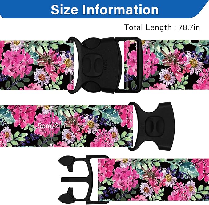 2 Pack Luggage Straps for Suitcases, Adjustable Travel Belt - Image 3