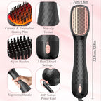 3-in-1 Hair Dryer Brush, Professional 1200W Ionic Blow Dryer Brush with Ceramic & Tourmaline Technology, 3 Heat/2 Speed Settings One Step Hair Dryer & Styler for All Hair Types