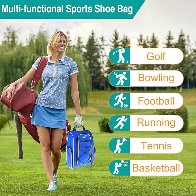 Wolt | Golf Shoe Bag for Travel- Zippered Shoes Carrier Bags - Image 6