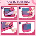 5 Pcs Packing Cubes for Suitcase Large Travel Cubes Carry on Luggage Organizer - Image 4