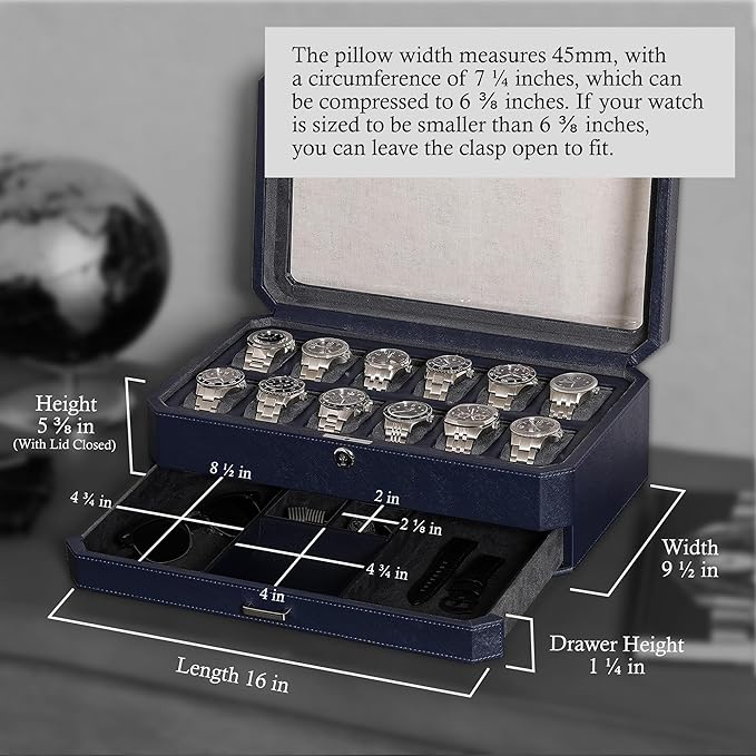ROTHWELL 12 Slot Leather Watch Box - Image 2