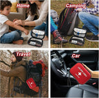 160 Piece Mini First Aid Kit, Compact Waterproof Hard Shell Small Emergency - Image 7