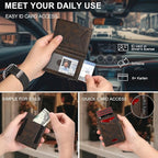 Wallet for Men Wallet with Slim Pop Up Card Holder 9-13 Cards, Bifold - Image 8