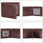 VISOUL Mens Bifold Leather RFID Blocking Wallet - Image 2