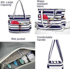 LEDAOU Beach Bag Waterproof Sandproof Women Tote Bag Pool Bag - Image 6
