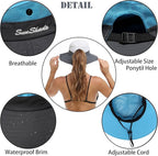 Womens Summer Sun Hat Beach Hat Wide Brim Outdoor UV Protection Hat Foldable - Image 3