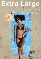 2 Pack Microfiber Lightweight Beach Towel Sand Free Quick Dry Absorbent Thin - Image 3