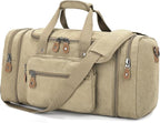 Gonex Canvas Duffle Bag for Travel 50L Expandable Duffel Weekend Overnight Bag by Gonex