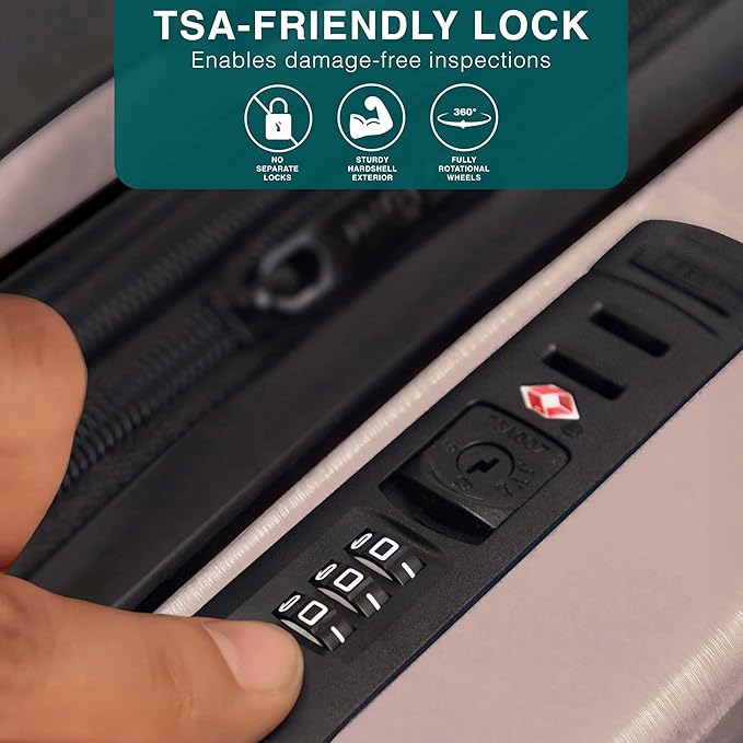 24 Inch Luggage with Spinner Wheels, Hard Shell Suitcase with TSA Locks - Image 5