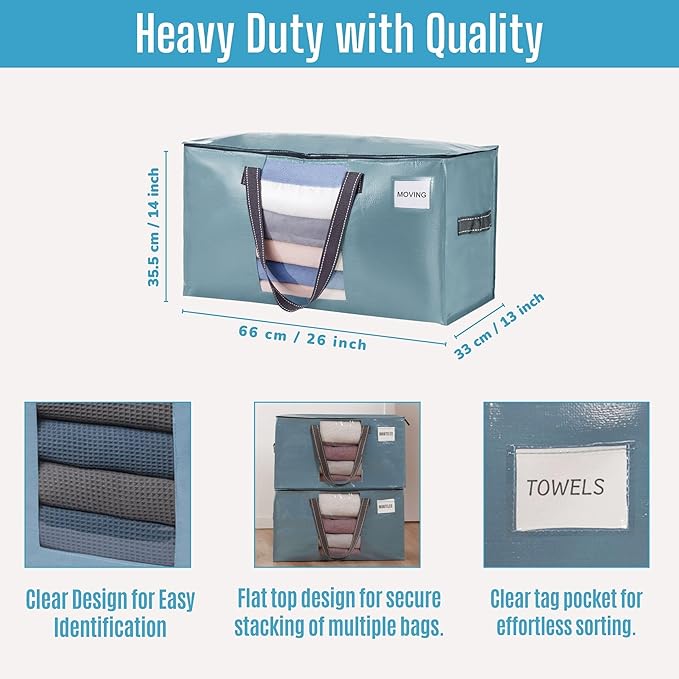 VENO 2 Pack Moving Bags, Comforter and Blanket Storage Bags - Image 2