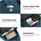 MOSISO Sling Backpack, Canvas Crossbody Hiking Daypack Bag - Image 4