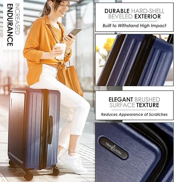 Hard Shell Luggage Sets with Spinner Wheels 4 Piece, Expandable Large Suitcases - Image 2