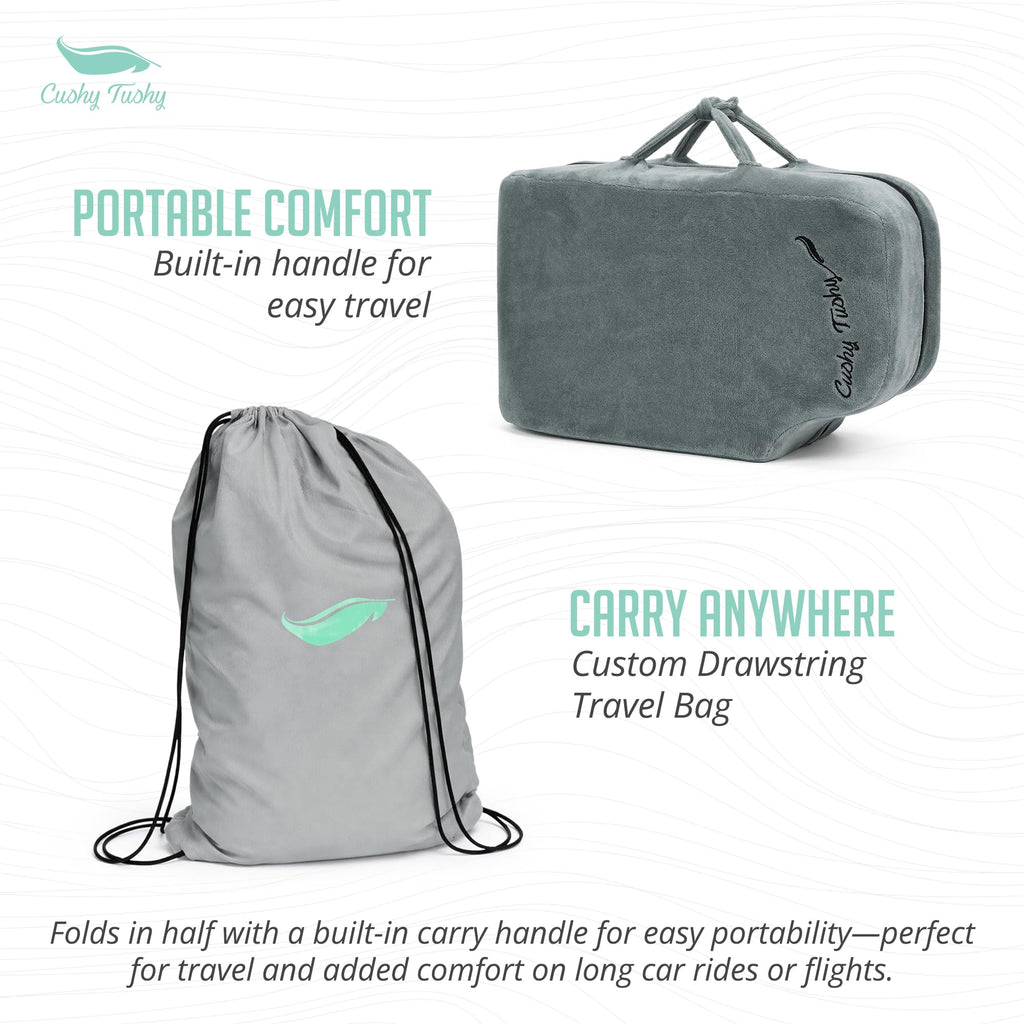 Premium Foldable Wheelchair Cushion (Grey / Wheelchair)