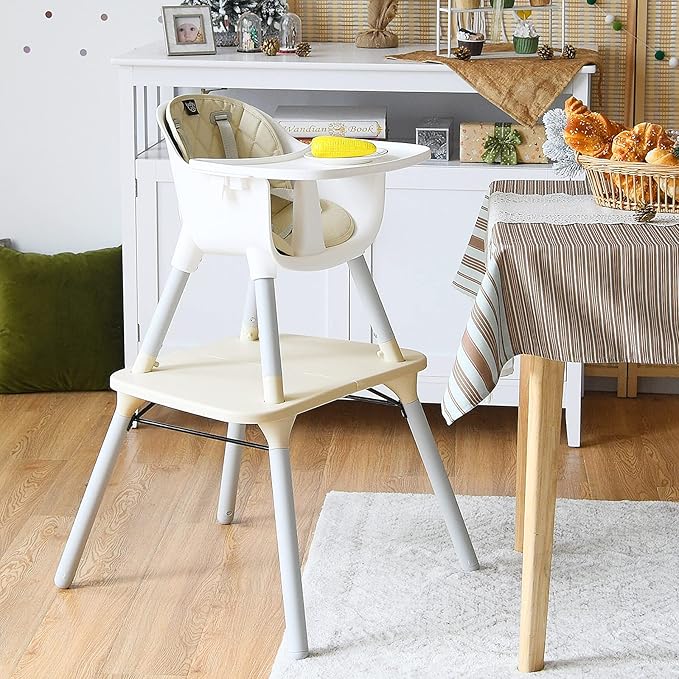 BABY JOY High Chair, 5 in 1 Convertible Highchair - Image 7