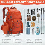 Maelstrom Hiking Backpack, 40L Waterproof Camping Daypack - Image 2