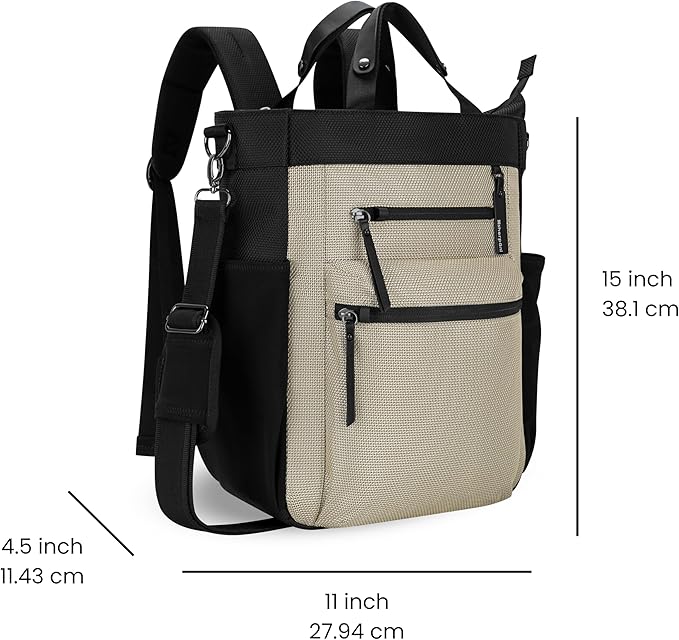 Sherpani Soleil, Anti Theft Convertible Backpack, 3 in 1 Tote Bag, Cross Body - Image 3