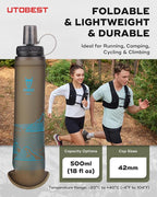 UTOBEST 500ml Soft Flask, 2 Pack Flexible TPU Hydration Water Bottle, - Image 5