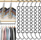 6 Pack Space Saving Hangers for Clothes, Heavy Duty 30Lbs Capacity Magic by Besslly