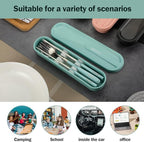 Travel cutlery set, 18/8 stainless steel cutlery, Reusable utensils set - Image 4