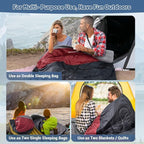 Double Sleeping Bag for Adults Machine Washable 2 Person Camping Sleeping Bag - Image 6