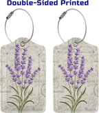 2 Pcs Purple Lavender Luggage Tags - Image 4