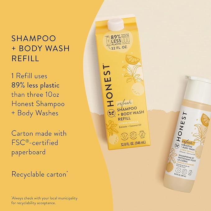 The Honest Company 2-in-1 Cleansing Shampoo + Body Wash Refill Carton | Gentle - Image 3
