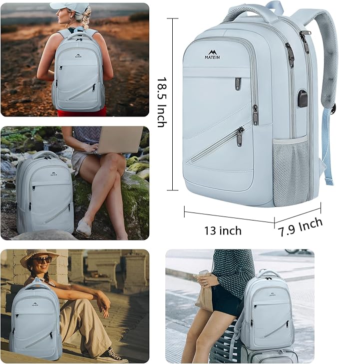 MATEIN College Backpack Women, 17 Inch Large Capacity School Laptop Bookbag - Image 5