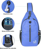 WATERFLY Crossbody Sling Backpack Sling Bag Travel Hiking Chest Bag Daypack - Image 4