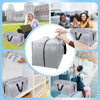 4 Pack Large Strong Bags with Zippers & Carrying Handles - Image 7