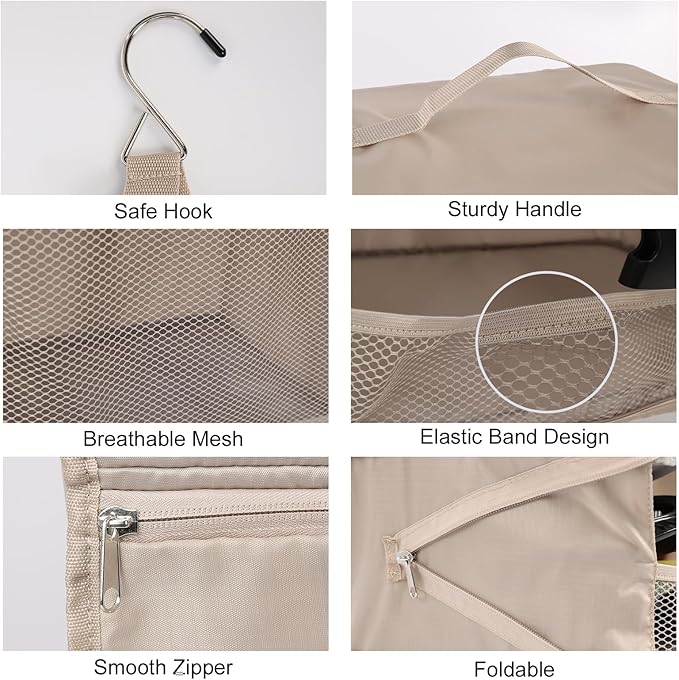 TABITORA Travel Portable Hanging Shelves Closet Organizer Packing Luggage - Image 5