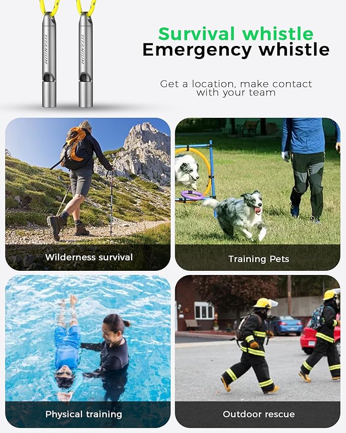 Titanium Emergency Whistle, Survival Safety Whistles - Image 6