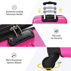 Merax Luggage Sets of 3 Piece Carry on Suitcase Airline Approved, Hard Case - Image 5
