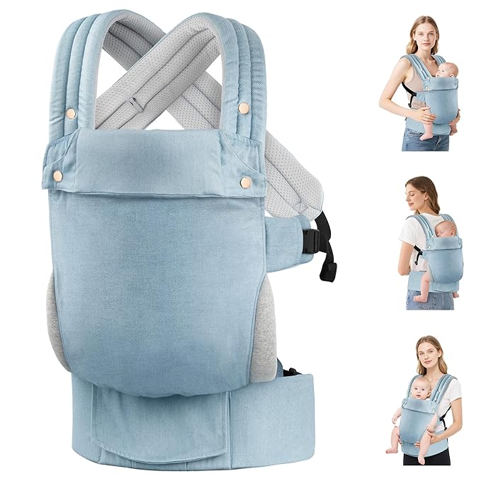Baby Carrier Newborn to Toddler- Ergonomic, Cozy and Lightweight Infant Carrier by MOCKPOSE