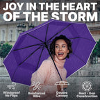 Royal Walk Windproof Folding Travel Umbrella Compact and Strong Luxurious Real - Image 4