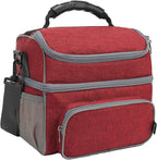 FlowFly Double Layer Cooler Insulated Lunch Bag Adult Lunch Box Large Tote Bag by FlowFly