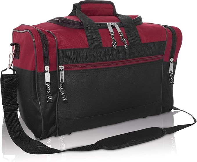 DALIX 17" Blank Duffle Bag Duffel Bag Travel Size Sports Durable Gym Bag by Dalix