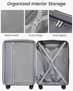 24 Inch Luggage with Spinner Wheels, Expandable Hardside Medium Checked Suitcase - Image 5